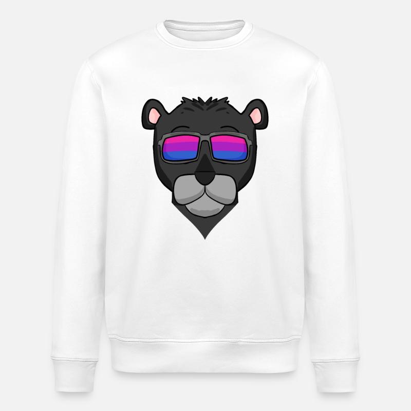 Bisexual Black Panther Gift - Stanley/Stella ROLLER Unisex Organic Sweatshirt - white