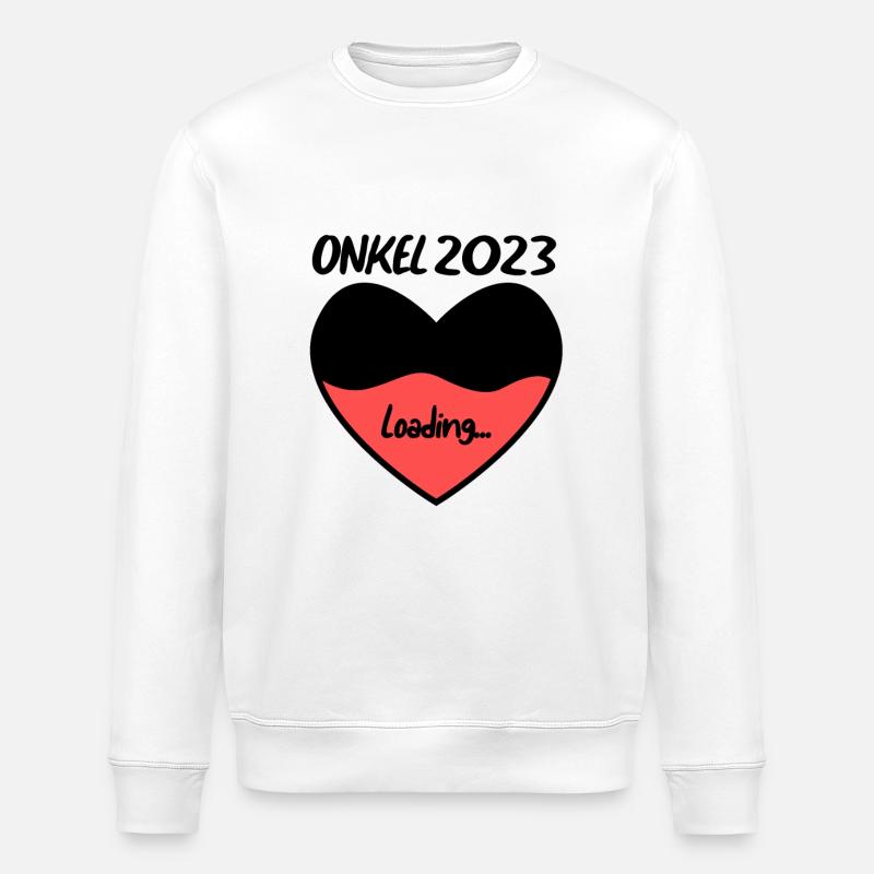 Onkel 2023 herz loading - Stanley/Stella Unisex Bio-Sweatshirt ROLLER - Weiß