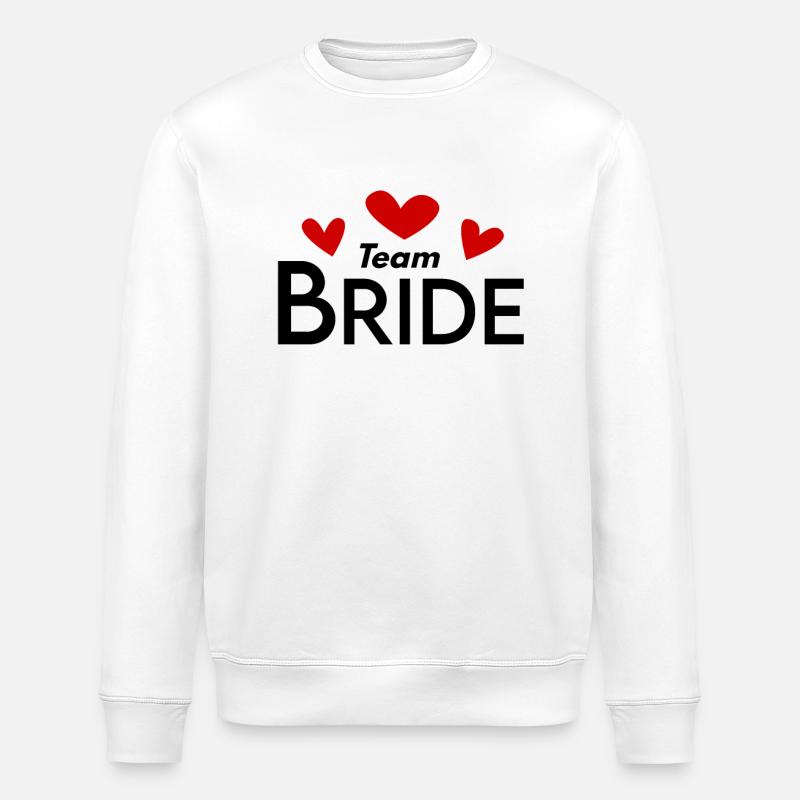 Team Braut Hochzeitsfeier - Stanley/Stella Unisex Bio-Sweatshirt ROLLER - Weiß