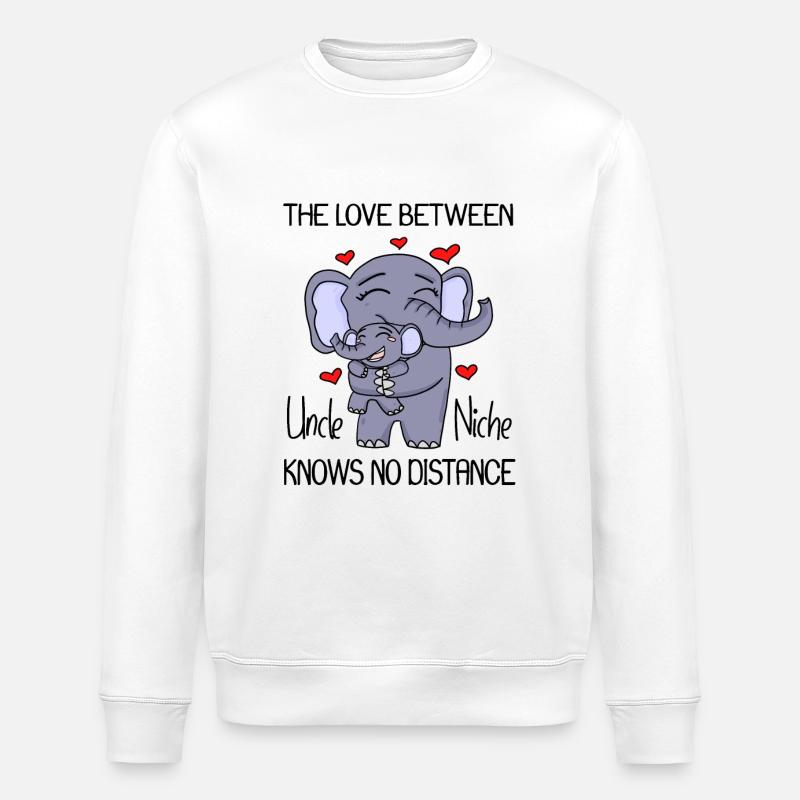 Love between uncle and niece - Stanley/Stella ROLLER Unisex Organic Sweatshirt - white