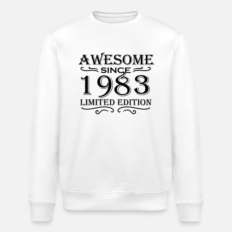 1983 - Né en 1983 - Sweat bio ROLLER Stanley/Stella Unisexe - blanc