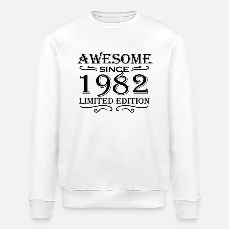 1982 - Born 1982 - Stanley/Stella ROLLER Unisex Organic Sweatshirt - white