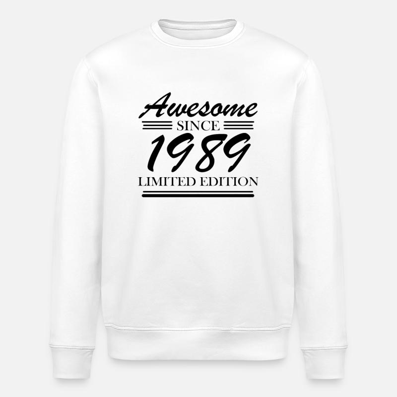 1989 - Né en 1989 - Sweat bio ROLLER Stanley/Stella Unisexe - blanc