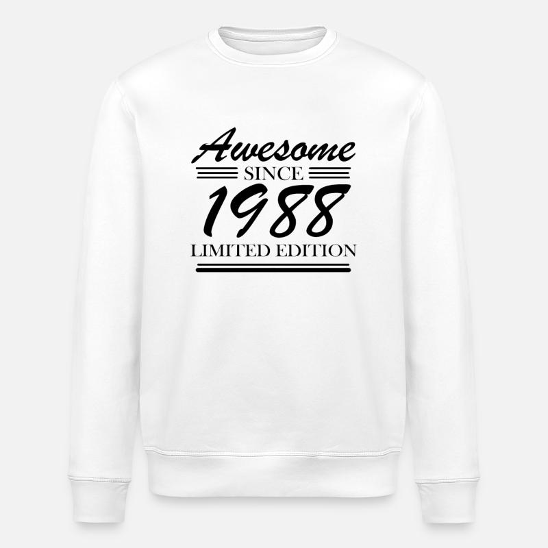 1988 - Né en 1988 - Sweat bio ROLLER Stanley/Stella Unisexe - blanc
