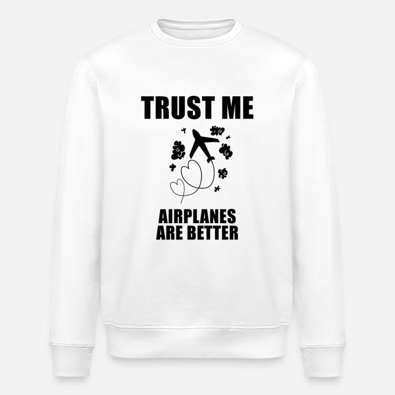 Avions Cadeau de pilote d’avion - Sweat bio ROLLER Stanley/Stella Unisexe - blanc