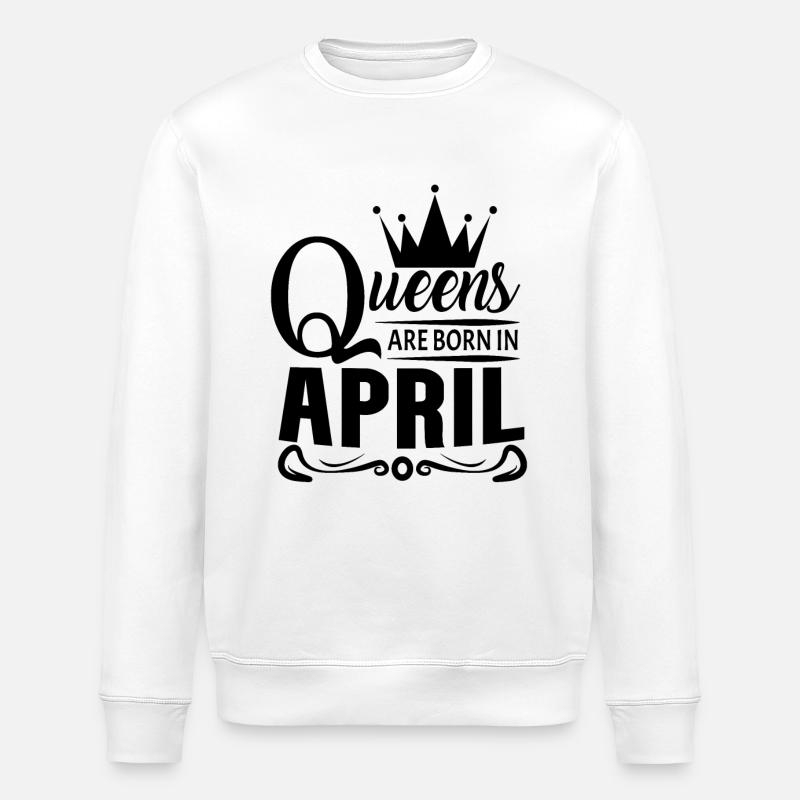 Mois de naissance avril - Sweat bio ROLLER Stanley/Stella Unisexe - blanc