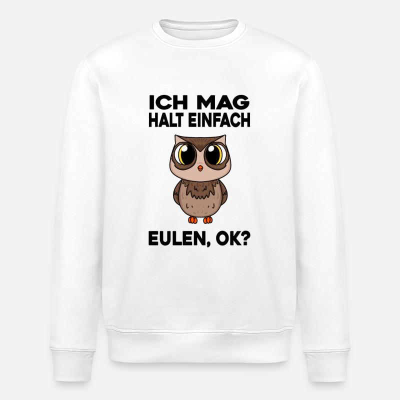 Eule - Stanley/Stella Unisex Bio-Sweatshirt ROLLER - Weiß
