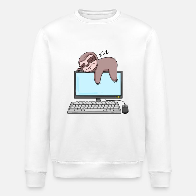 Computer Nerd Programmierer Geschenk - Stanley/Stella Unisex Bio-Sweatshirt ROLLER - Weiß