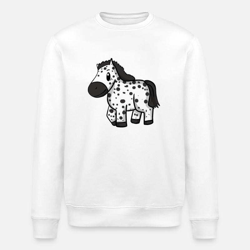 Pferd - Stanley/Stella Unisex Bio-Sweatshirt ROLLER - Weiß