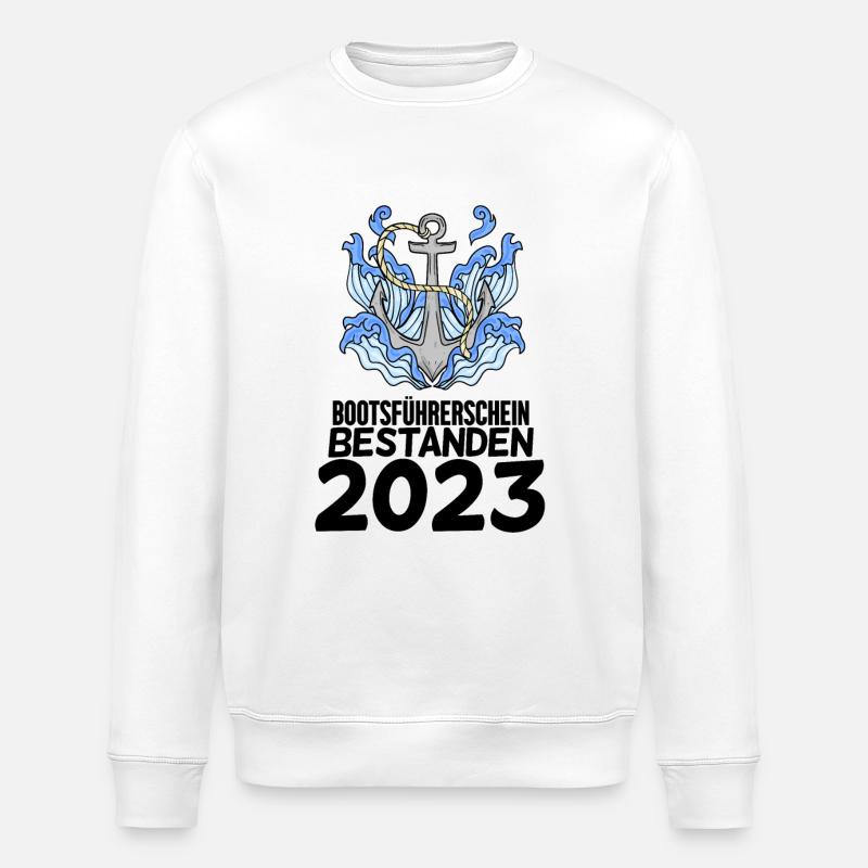 Bootsführerschein 2023 - Stanley/Stella Unisex Bio-Sweatshirt ROLLER - Weiß