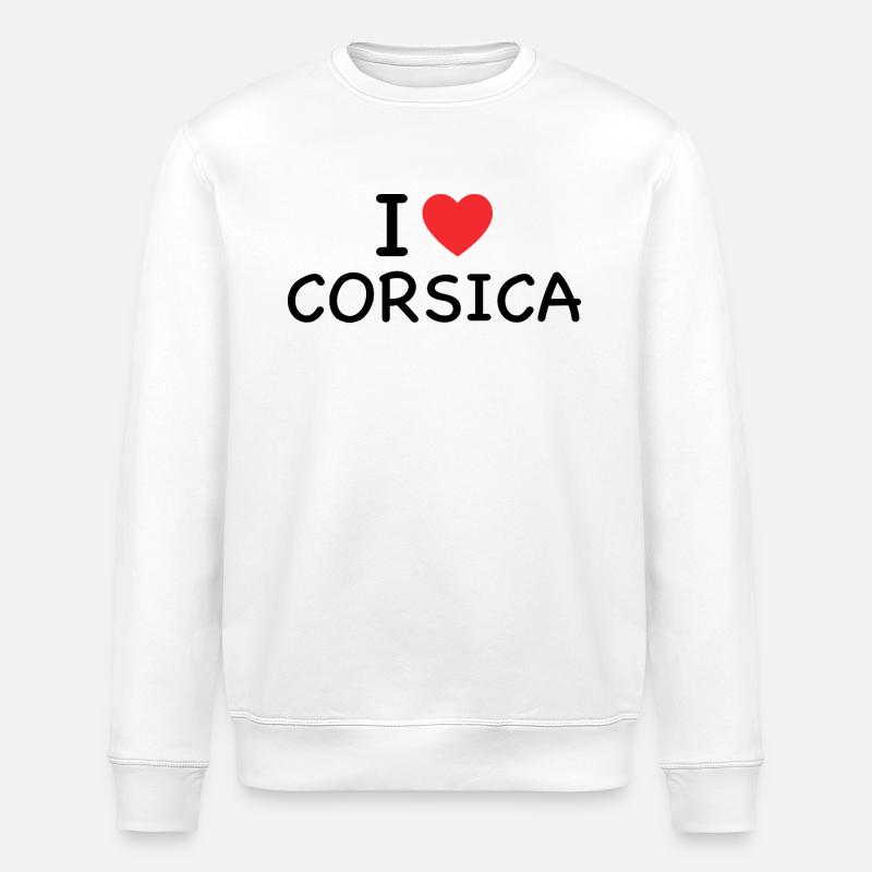 Ich liebe Korsika - Stanley/Stella Unisex Bio-Sweatshirt ROLLER - Weiß