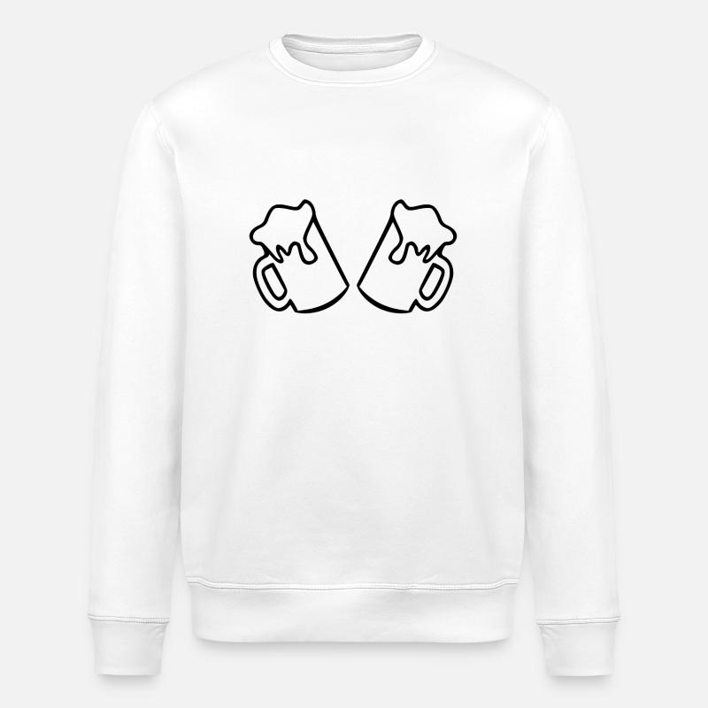 Bier Bierglas - Stanley/Stella Unisex Bio-Sweatshirt ROLLER - Weiß
