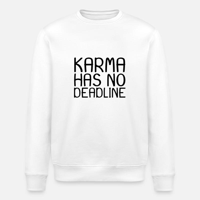 Karma Spruch - Stanley/Stella Unisex Bio-Sweatshirt ROLLER - Weiß