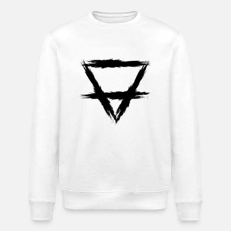 Element symbol earth - Stanley/Stella ROLLER Unisex Organic Sweatshirt - white