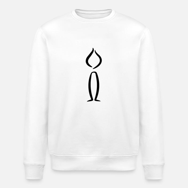 Kerze Design Schwarz - Stanley/Stella Unisex Bio-Sweatshirt ROLLER - Weiß