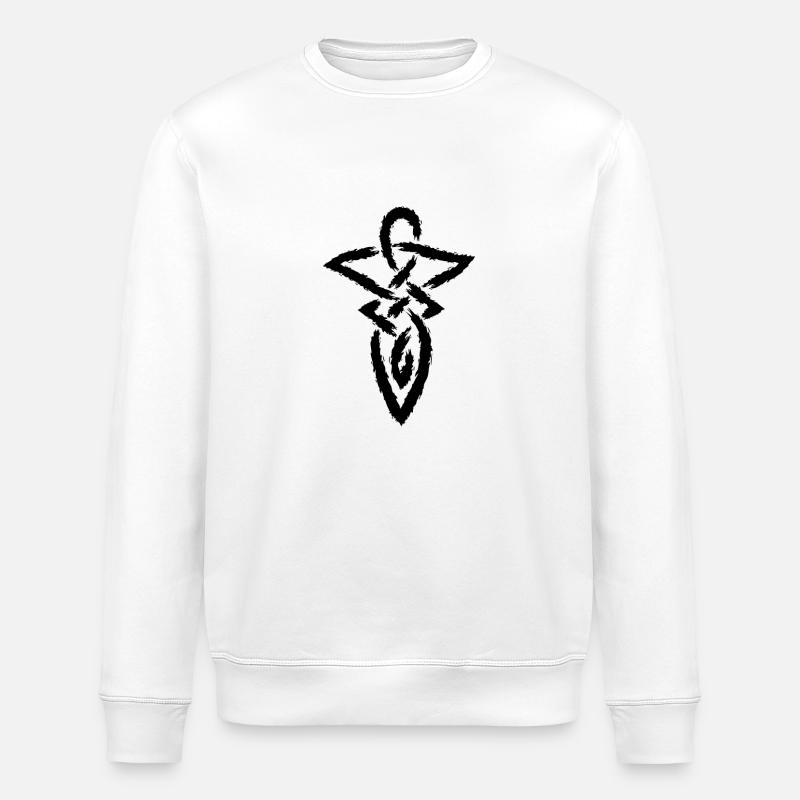 Celtic knot infinity symbol - Stanley/Stella ROLLER Unisex Organic Sweatshirt - white