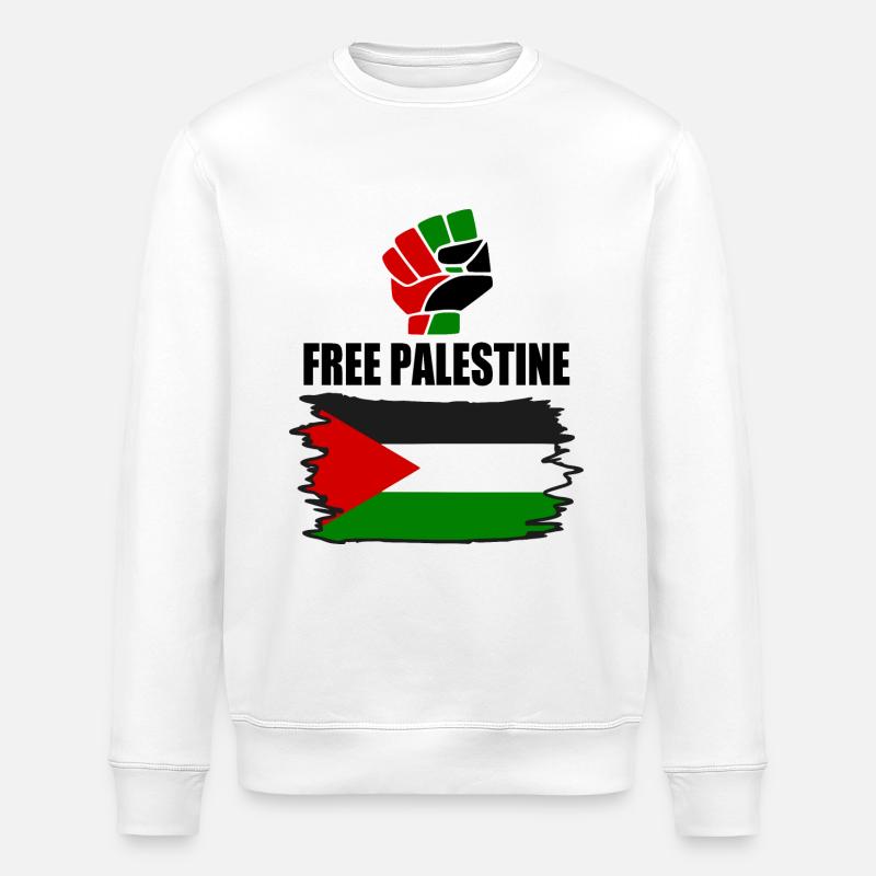 Free palestine - Stanley/Stella Unisex Bio-Sweatshirt ROLLER - Weiß