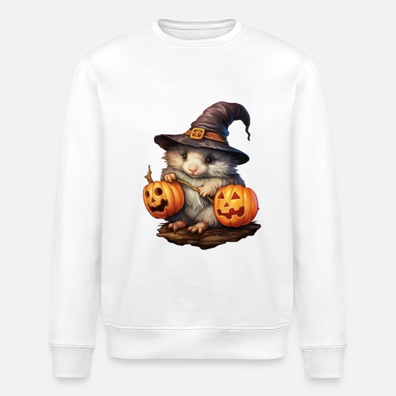 Souris magique d’Halloween - Sweat bio ROLLER Stanley/Stella Unisexe - blanc