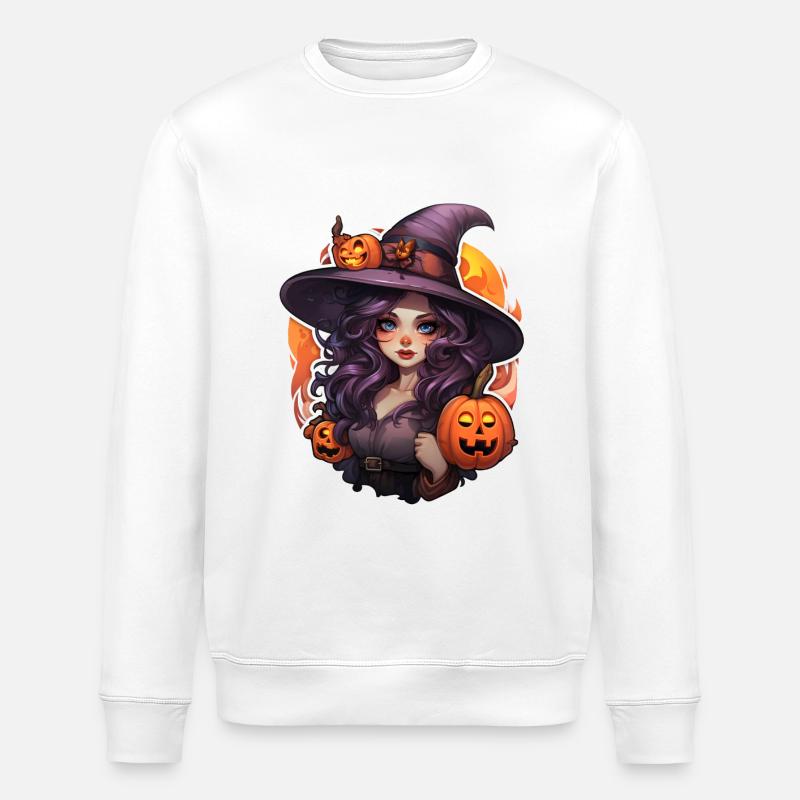 Sorcière d’Halloween 3 - Sweat bio ROLLER Stanley/Stella Unisexe - blanc