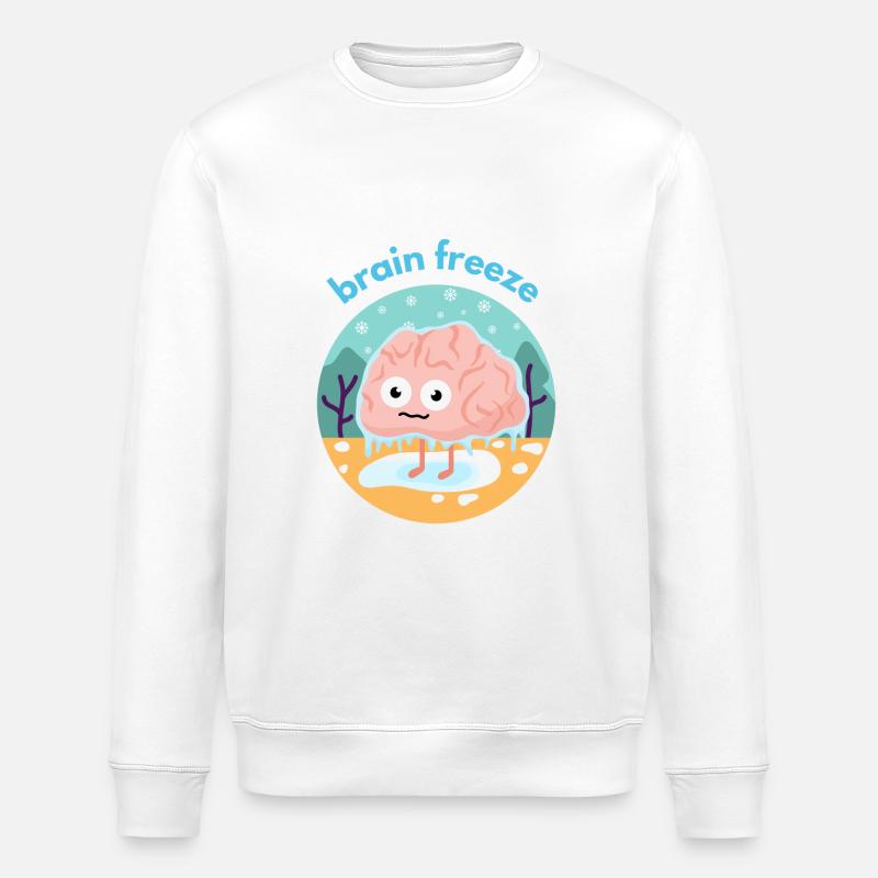 Brain freeze - Stanley/Stella Unisex Bio-Sweatshirt ROLLER - Weiß