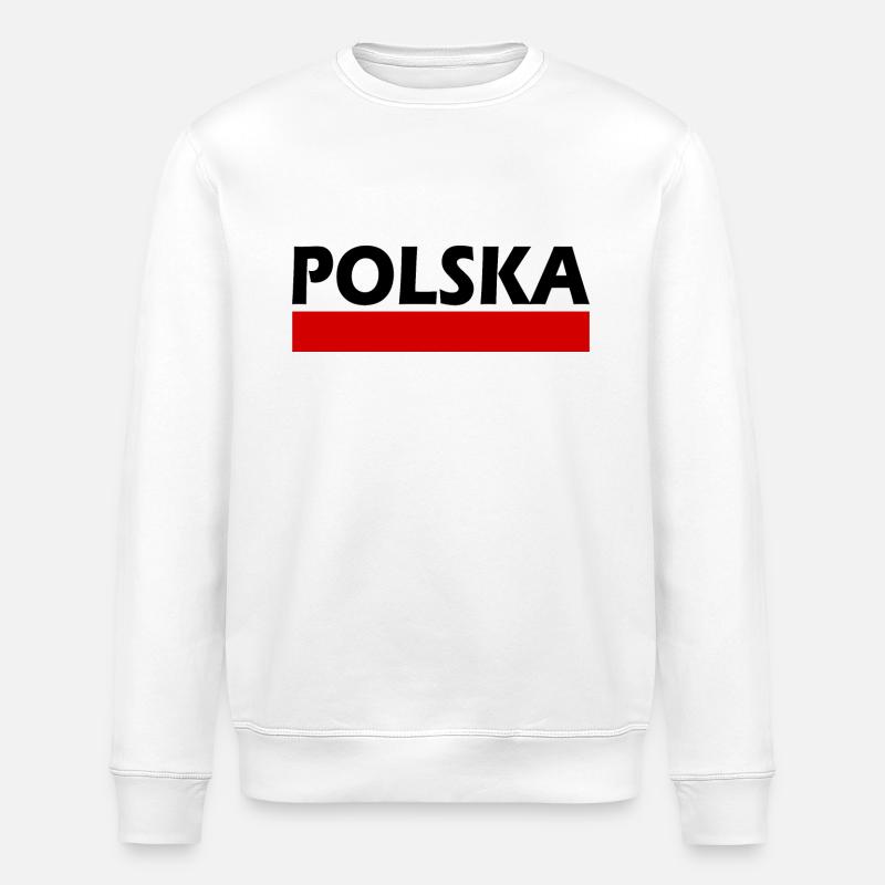 Pologne - Sweat bio ROLLER Stanley/Stella Unisexe - blanc