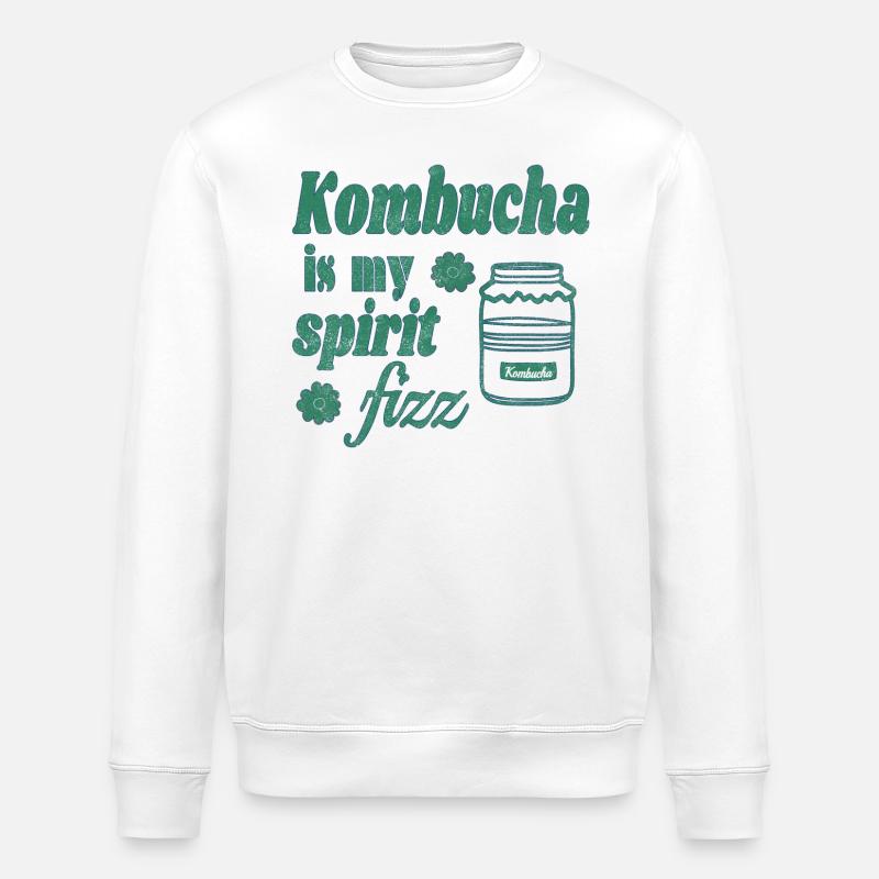Le kombucha, c’est mon pétillant d’ - Sweat bio ROLLER Stanley/Stella Unisexe - blanc