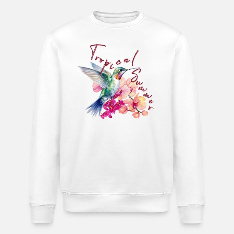 Tropical Summer - Stanley/Stella ROLLER Unisex Organic Sweatshirt - white