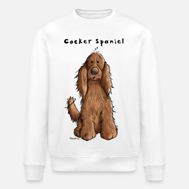 Der Cocker Spaniel - Stanley/Stella Unisex Bio-Sweatshirt ROLLER - Weiß