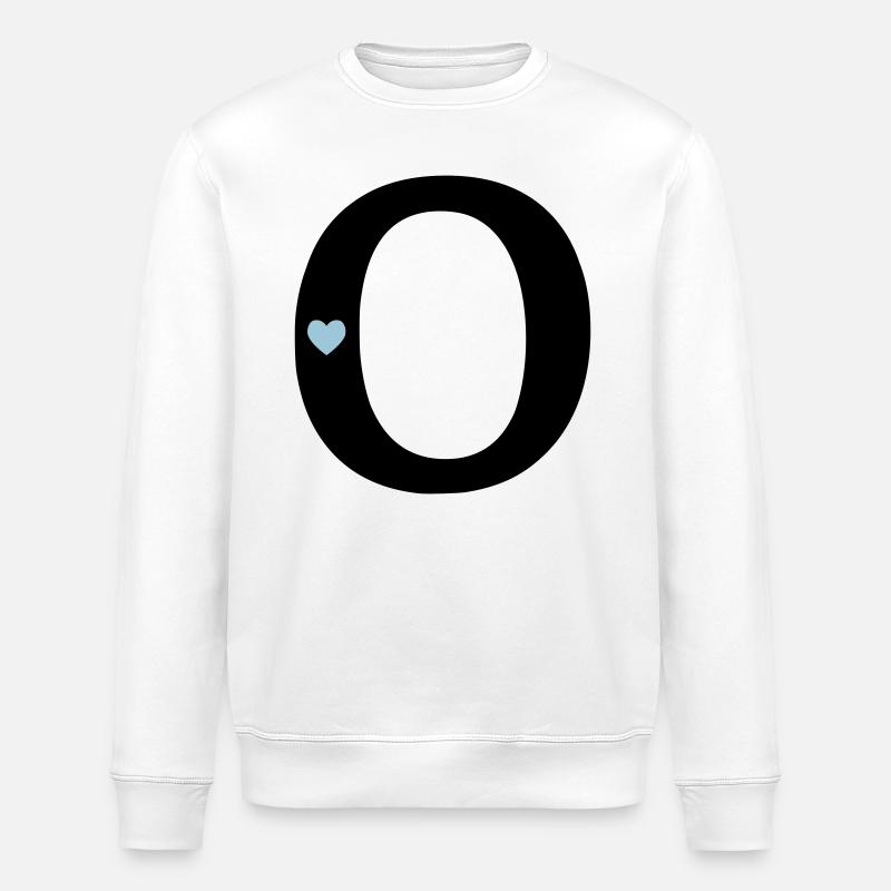 Buchstabe O Anfangsbuchstabe - Stanley/Stella Unisex Bio-Sweatshirt ROLLER - Weiß