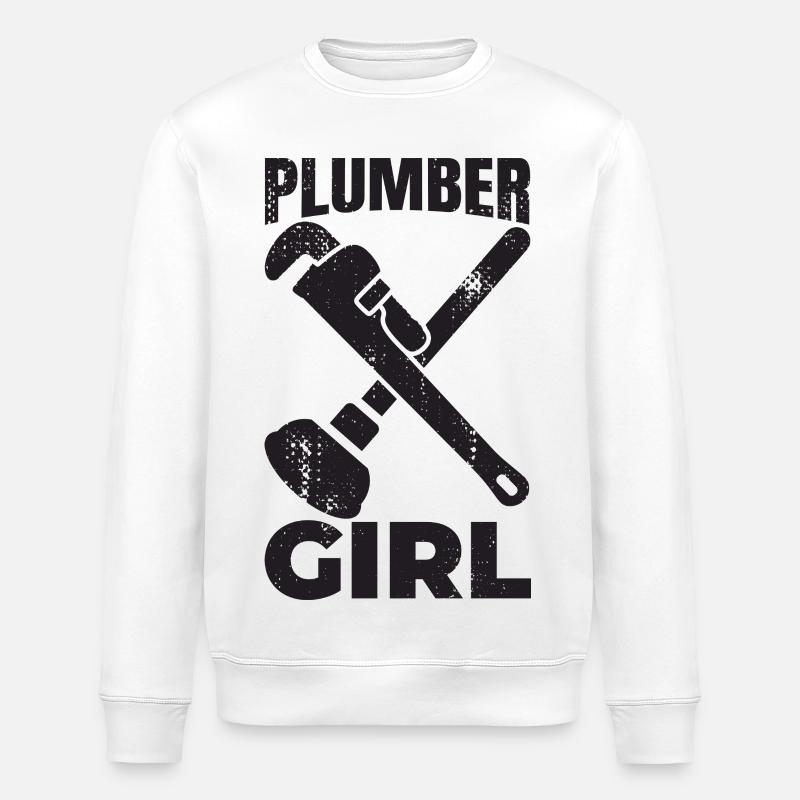 Klempner Mädchen - Stanley/Stella Unisex Bio-Sweatshirt ROLLER - Weiß