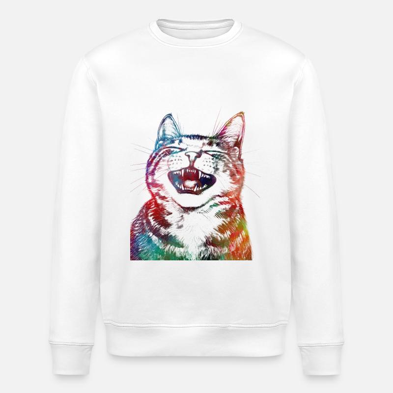 Drôle de chat 1 - Sweat bio ROLLER Stanley/Stella Unisexe - blanc