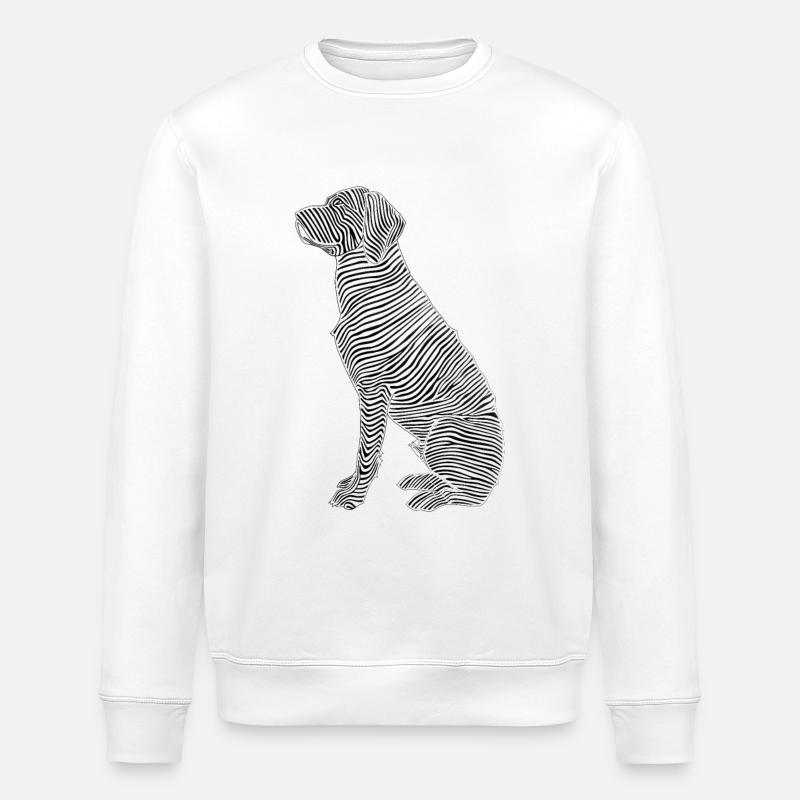 Lignes d’art chien #dog - Sweat bio ROLLER Stanley/Stella Unisexe - blanc