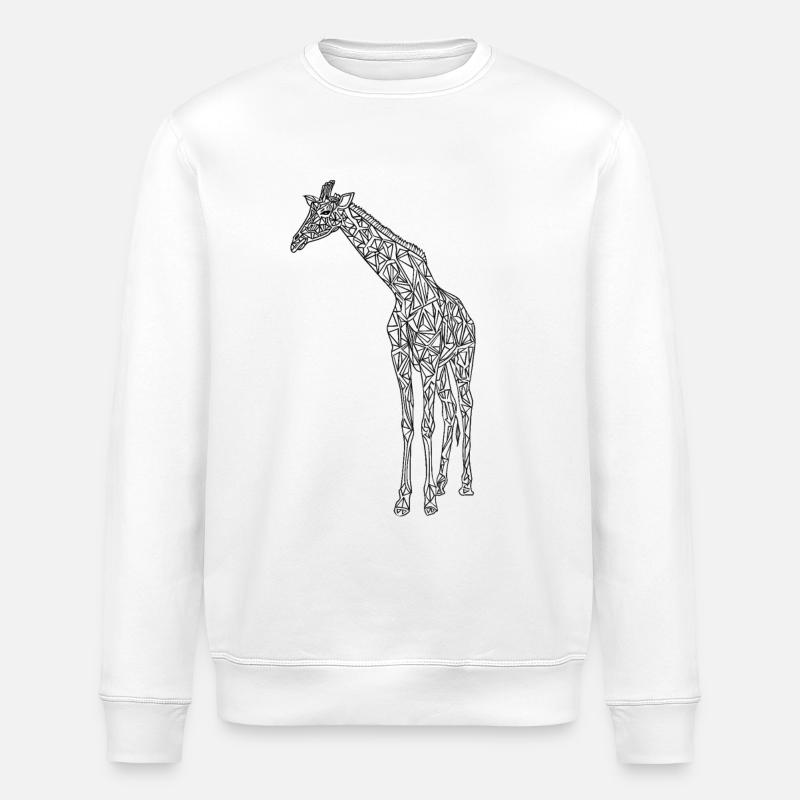Lignes d’art Giraffe #giraffe - Sweat bio ROLLER Stanley/Stella Unisexe - blanc