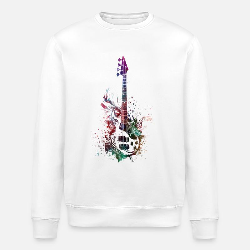 Musique guitare basse - Sweat bio ROLLER Stanley/Stella Unisexe - blanc