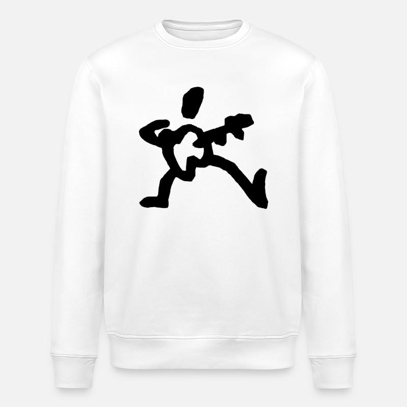 Braconnier-noir - Sweat bio ROLLER Stanley/Stella Unisexe - blanc