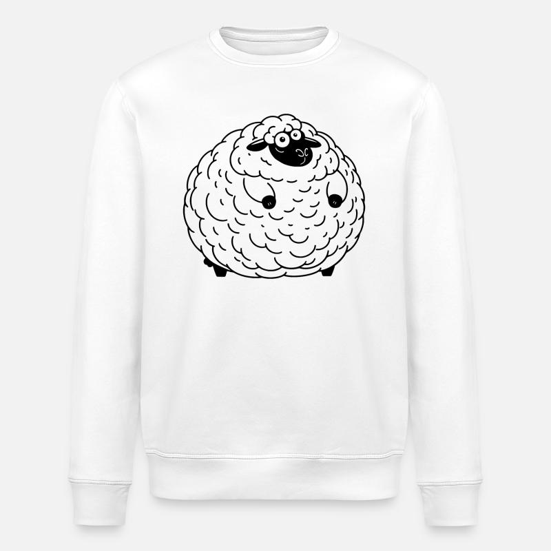 Mouton gras - Sweat bio ROLLER Stanley/Stella Unisexe - blanc