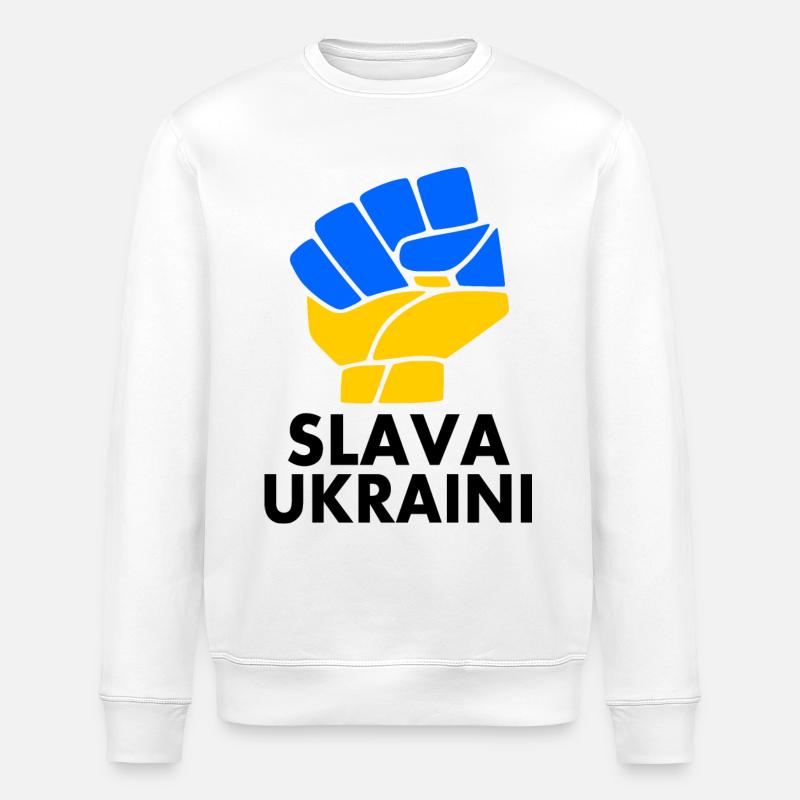 Ukraine - Stanley/Stella Unisex Bio-Sweatshirt ROLLER - Weiß