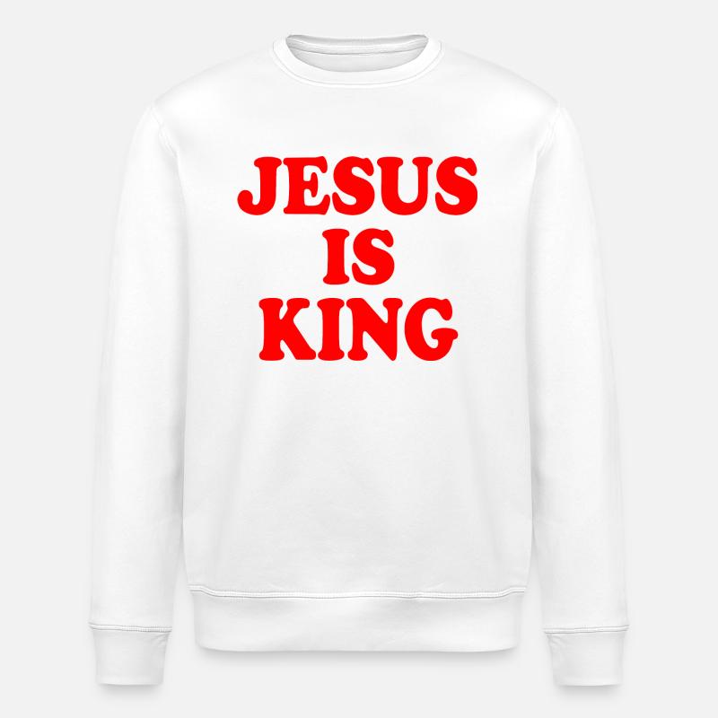 Jesus is king - Sweat bio ROLLER Stanley/Stella Unisexe - blanc