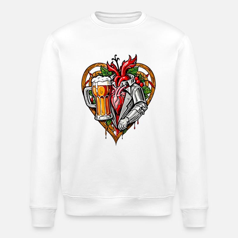 Ich liebe Bier - Stanley/Stella Unisex Bio-Sweatshirt ROLLER - Weiß