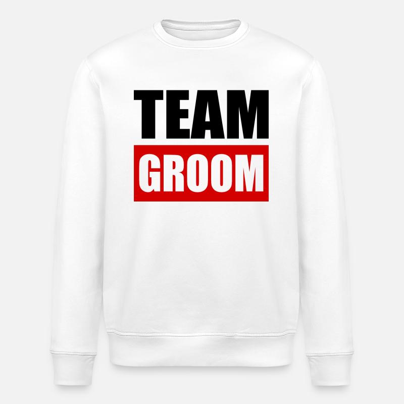 Team groom - Stanley/Stella ROLLER Unisex Organic Sweatshirt - white