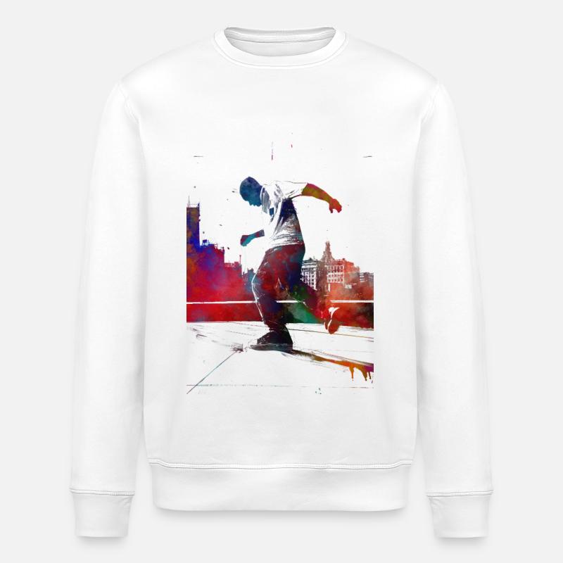 Sport Breakdancer - Stanley/Stella Unisex Bio-Sweatshirt ROLLER - Weiß