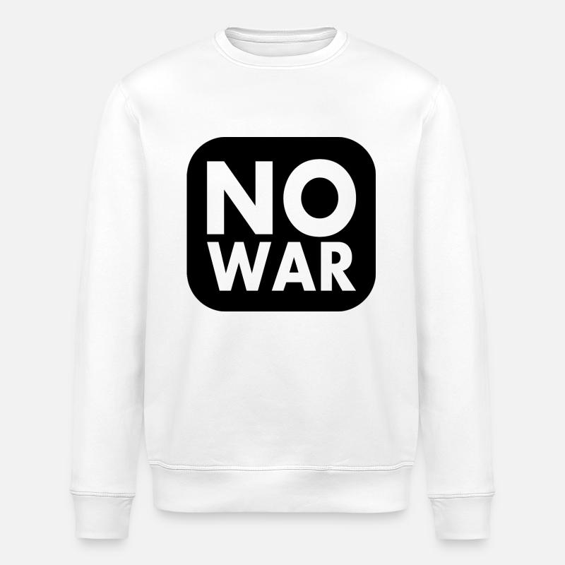 No war - Sweat bio ROLLER Stanley/Stella Unisexe - blanc