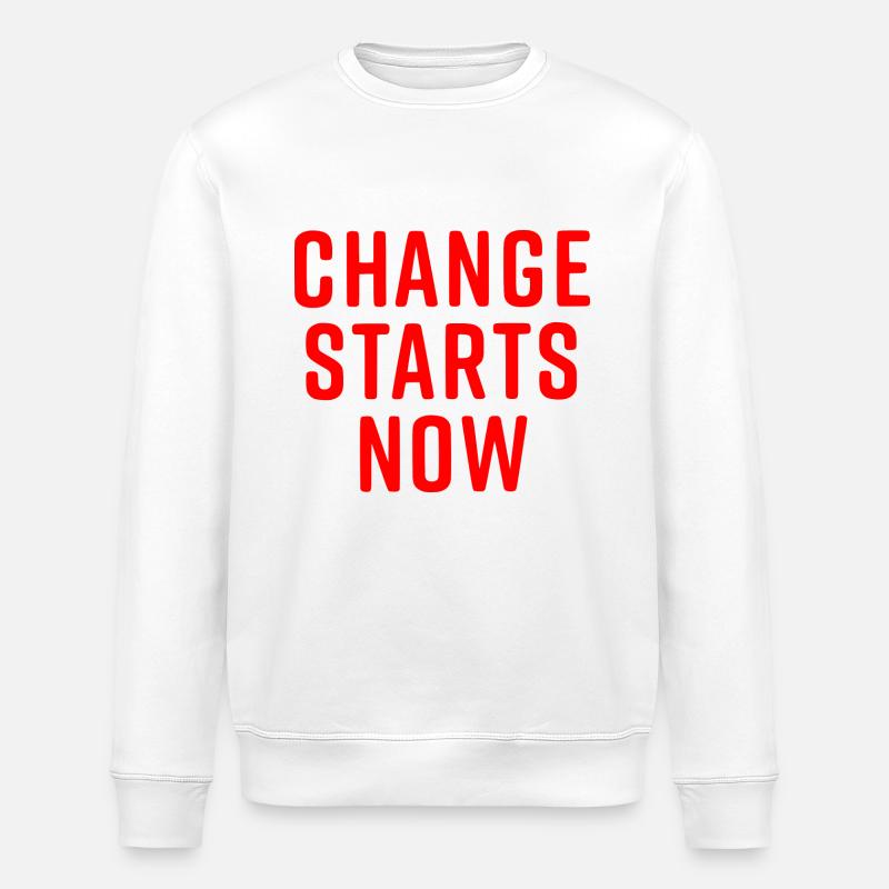 Change starts now - Stanley/Stella Unisex Bio-Sweatshirt ROLLER - Weiß
