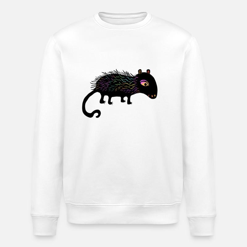 Regenbogenfusseltier - Stanley/Stella Unisex Bio-Sweatshirt ROLLER - Weiß