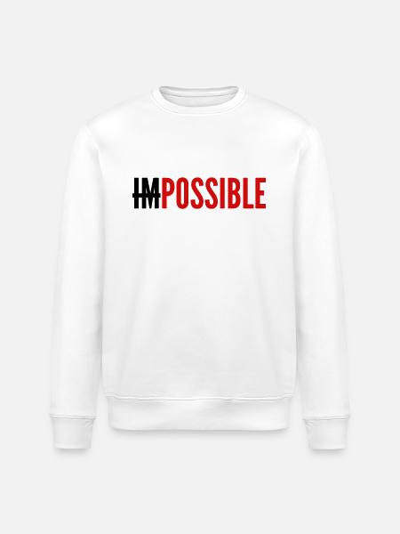 IMPOSSIBLE - POSSIBLE - Stanley/Stella ROLLER Unisex Organic Sweatshirt - white