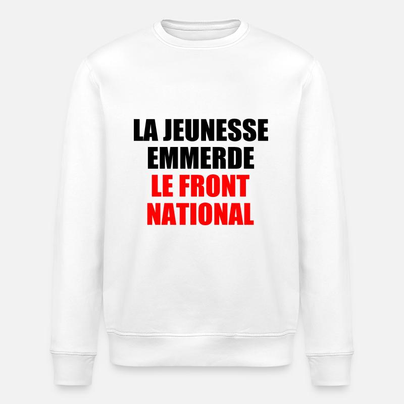 la jeunesse emmerde front national - Sweat bio ROLLER Stanley/Stella Unisexe - blanc