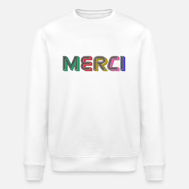 MERCI - Sweat bio ROLLER Stanley/Stella Unisexe - blanc