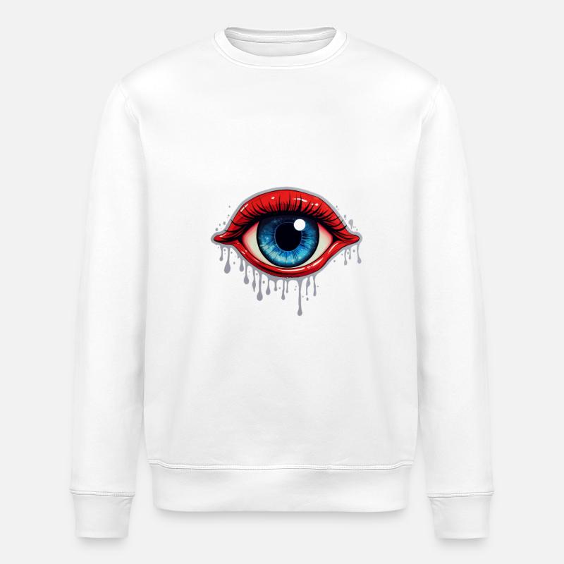 Halloween Auge - Stanley/Stella Unisex Bio-Sweatshirt ROLLER - Weiß