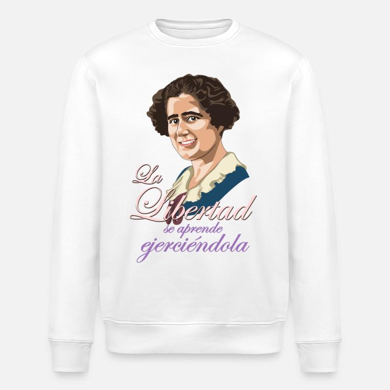 Clara Campoamor - Stanley/Stella Unisex Bio-Sweatshirt ROLLER - Weiß