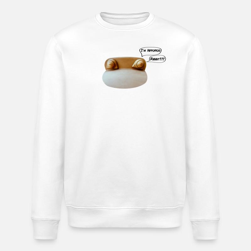 Nilpferd-Frosch - Stanley/Stella Unisex Bio-Sweatshirt ROLLER - Weiß